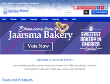 Tablet Screenshot of jaarsmabakery.com